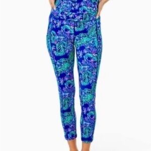 Lilly Pulitzer Luxletics Leggings Seranade in the Shade Eclipse Blue XL
